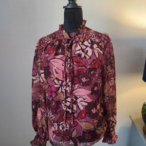 Multi-Colored Floral Blouse